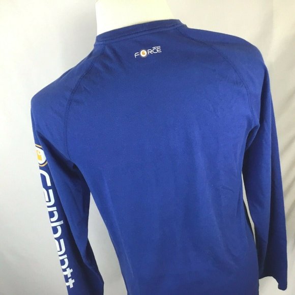 Carhartt Force~Delmont~Spellout~Long Sleeve~Royal~ - Picture 5 of 8